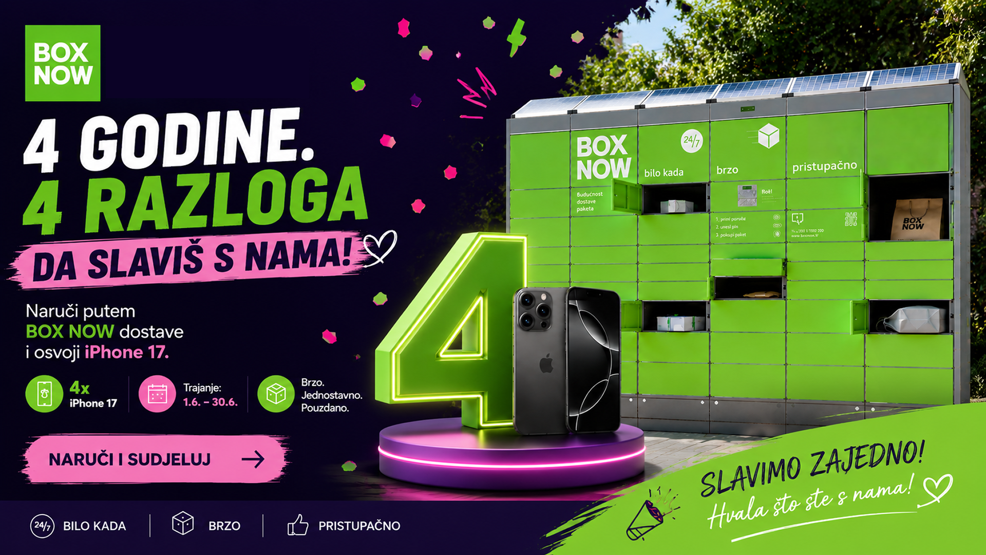 Veliki GIVEAWAY: BOX NOW slavi 4. rođendan i časti vas!