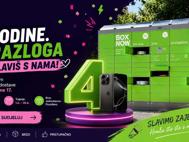 Veliki GIVEAWAY: BOX NOW slavi 4. rođendan i časti vas!