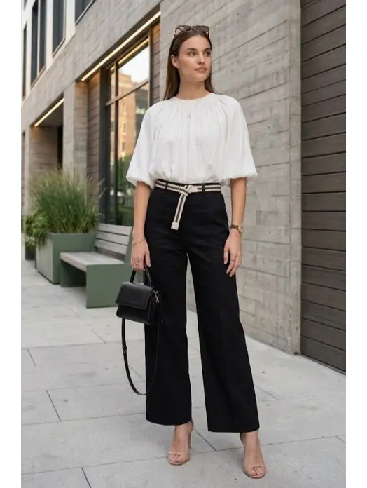 Traper hlače Look crne